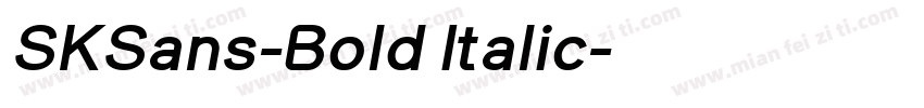 SKSans-Bold Italic字体转换